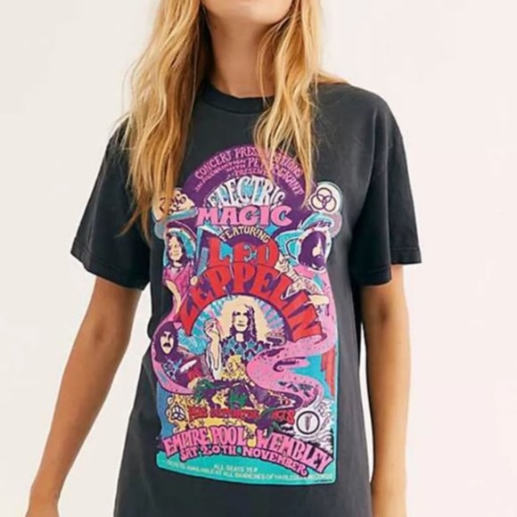 Tops - Led Zeppelin ELectric magic concert tee - black
